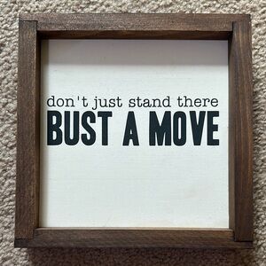 Wooden Framed Wall Art with Motivational Quote